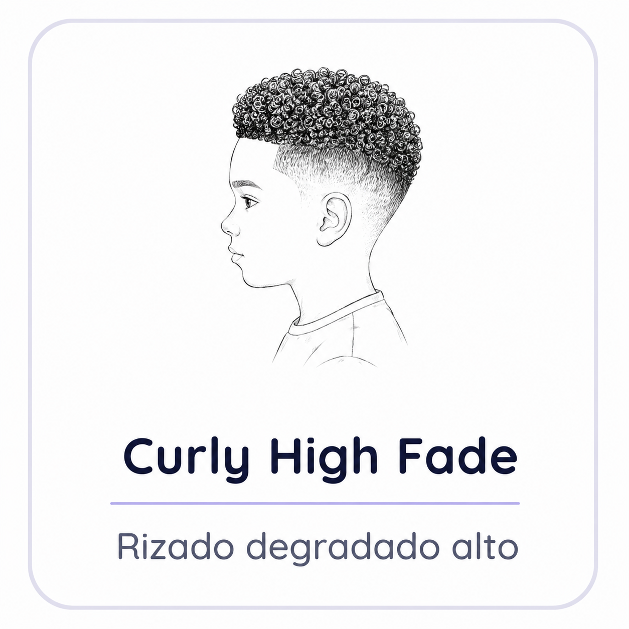 Curly High Fade
